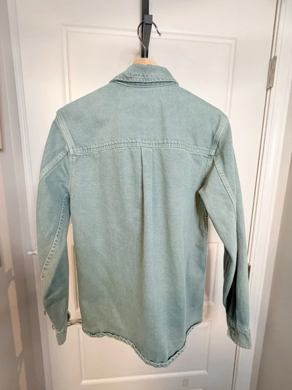 ZARA Sage Green Lightweight Overshirt - Picture 6 of 6